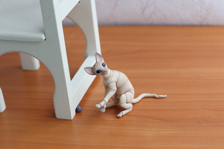 Кот играет с мячиком — Разные куклы BJD (БЖД): редкие бренды