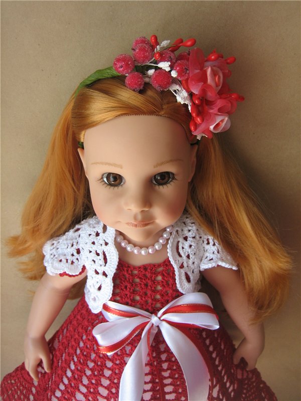 Наряд №2... вишневый) — Одежда и обувь для кукол своими руками: фото (фото 6)