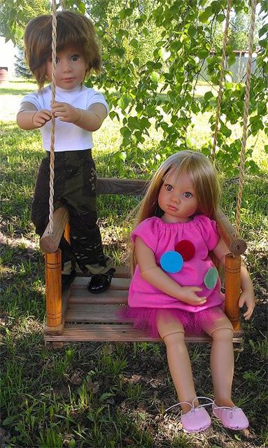 Как Лиза и Мишка отдыхали на даче. Куклы Kidz' n Cats