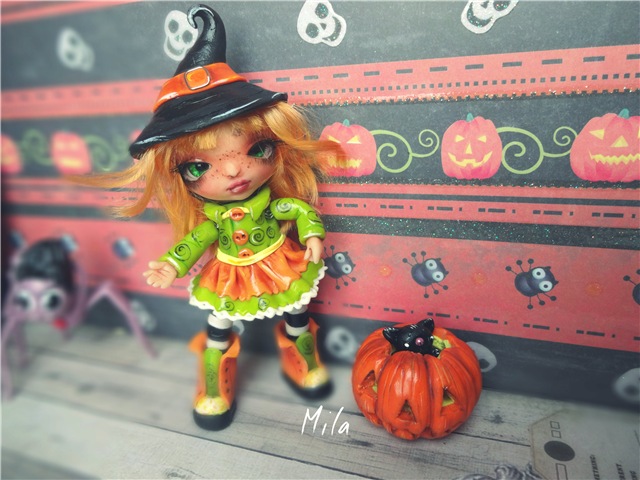 Хеллоунское настроение. Авторские куклы от Милы (фото 6)