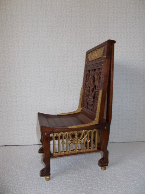 Эксклюзивная кукольная мебель.Трон Тутанхамона (фото 9)