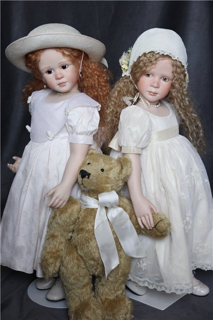 Фарфоровая девочка Фи (Fee) и её мишка Фернандо. Рут Триффайзен (Ruth Treffeisen) (фото 6)