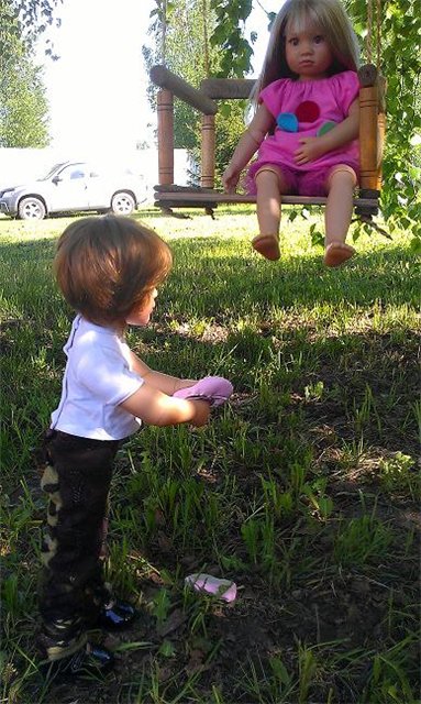 Как Лиза и Мишка отдыхали на даче. Куклы Kidz' n Cats (фото 9)