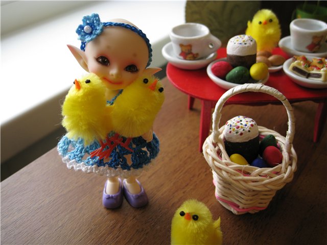 Встречаем Светлую Пасху. Куклы БЖД Пукифи Анте и Реалпуки Пупу (фото 9)