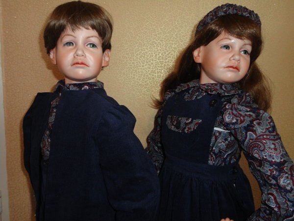 Двойняшки Джесс - брат и сестра. Фарфоровые куклы Steve Angela Clark (фото 2)