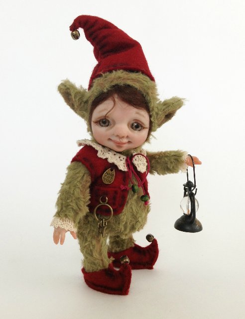 Рождественские эльфики. Авторские куклы тедди долл Анны Добряковой (фото 3)
