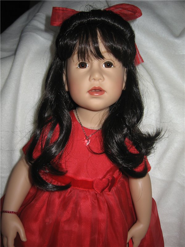 Красавица "Красное сердечко". Необычная куколка Готц (фото 4)