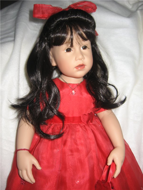 Красавица "Красное сердечко". Необычная куколка Готц (фото 5)