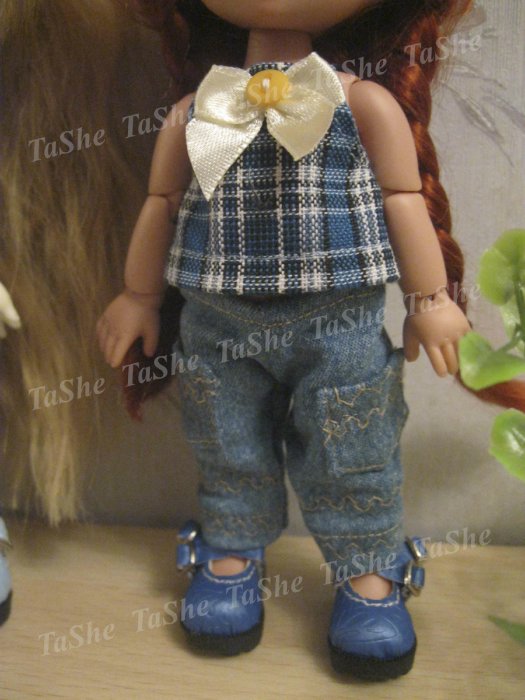 Мой первый опыт пошива джинсовых брюк для крошек BJD (фото 2)