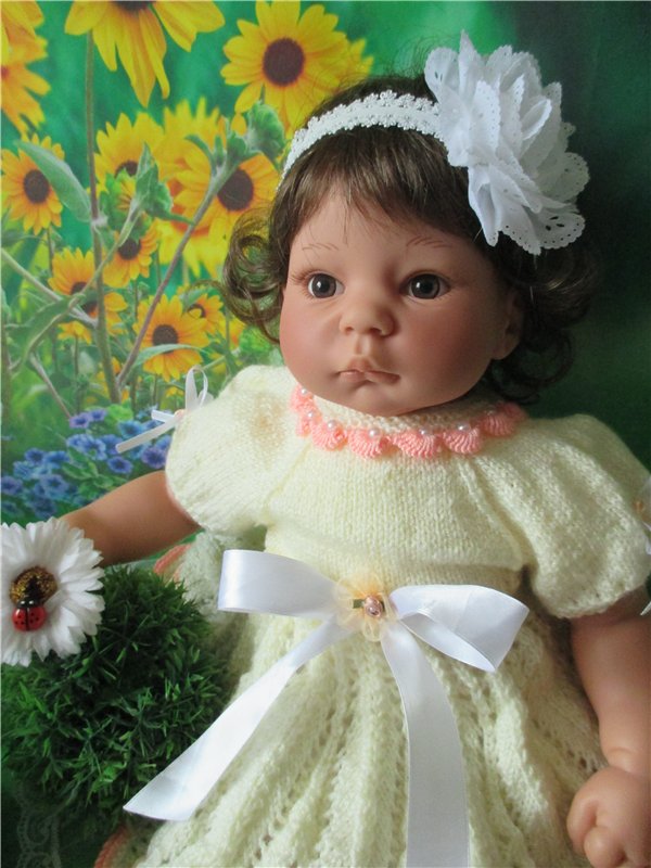 «Бутончик чайной розы»- моя новая работа ( для малышек Lee Middleton ,реборн и всеx подобныx малышек-очаровашек)
