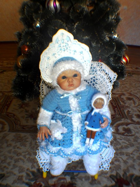 Снегурочка реборн Лола и веселый снеговик Ларс