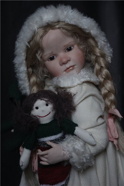 Фарфоровая кукла-снегурочка Офелия (Ophelia) от Ruth Treffeisen. Просто наступила зима