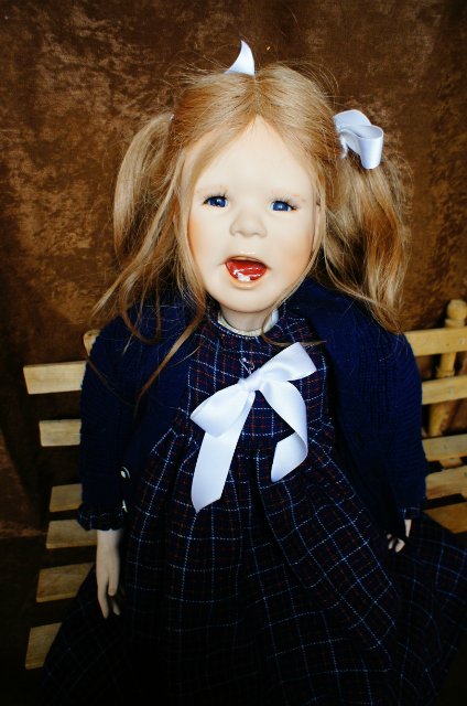 Фарфоровая авторская кукла "Забияка" - рыжий лучик Весны (фото 5)