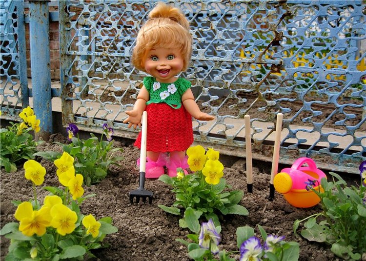 Открытие дачного сезона. Натали кукла Galoob Baby Face (фото 5)