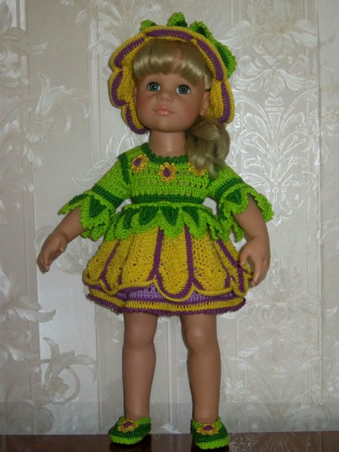 Расцвели цветочки у меня в садочке... Летние наряды на фейсинок и кукол Готц (фото 6)