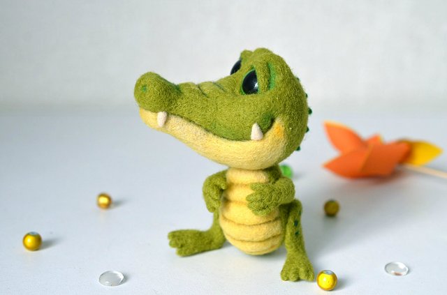Крокодильчик Стив. Игрушка валянием своими руками (фото 7)