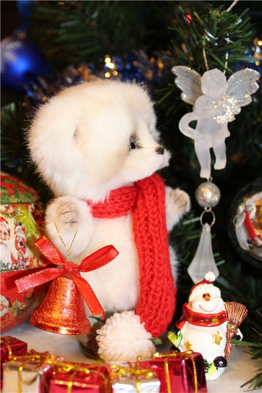Рождественский Снежок! Авторский мишка Лены Белобородовой