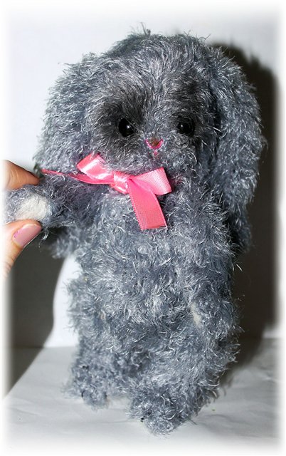 Зая Мила, игрушка вязанная крючком (фото 3)