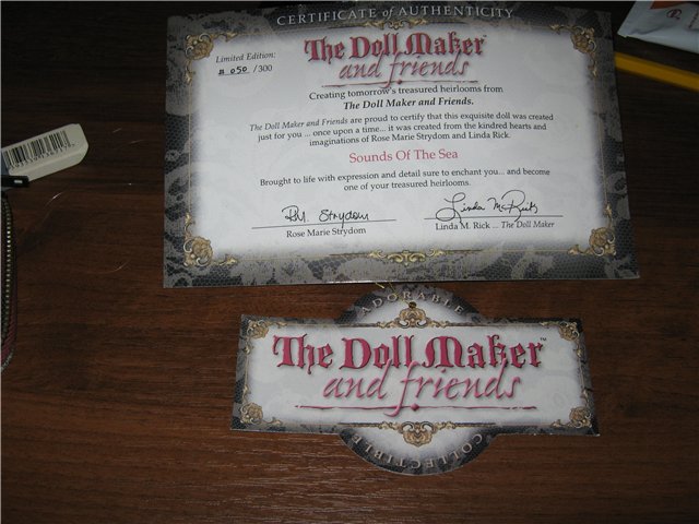 Коллекционная кукла - Шум моря, от Rose Marie Strydom & Linda M. Rick для The Doll Maker and friends