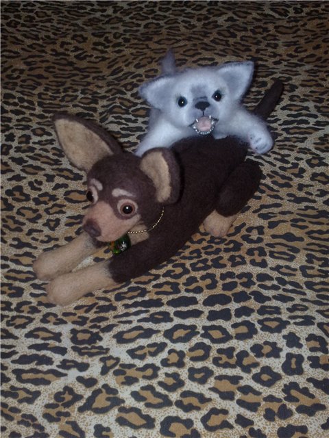 Новенький кот! Игрушка валянием из шерсти (фото 10)