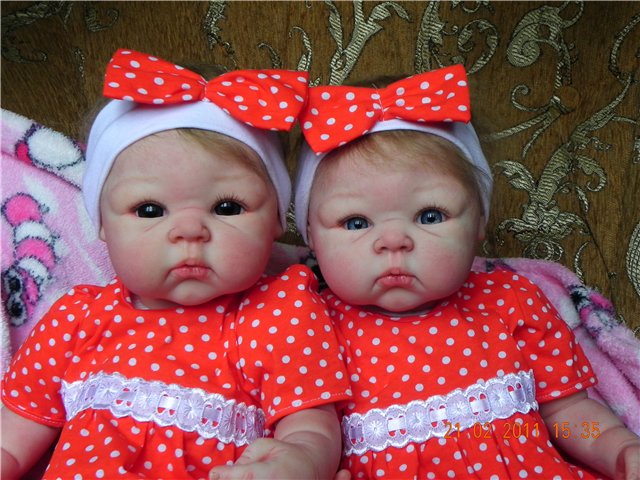 Двойняшки Маша и Полинка.Куклы-реборн Преображенской Светланы