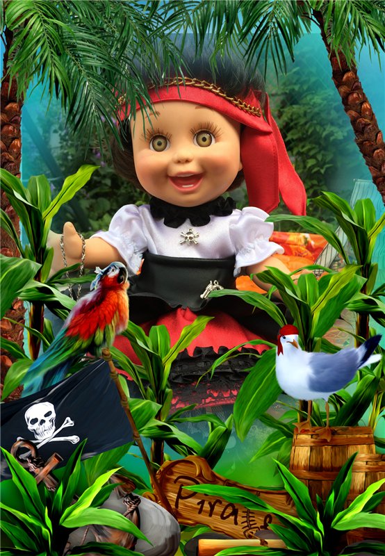 Хейди пиратка.Baby Face — Куклы Galoob Baby Face (Фейсинки): винтаж 90