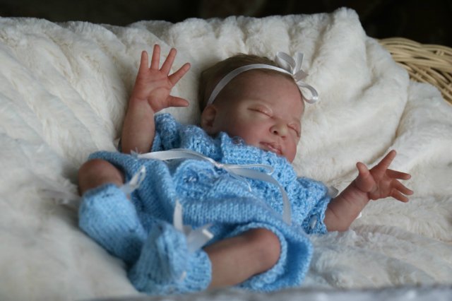 Спящая малышка Рози 2. Куколка реборн Виктории Вишни