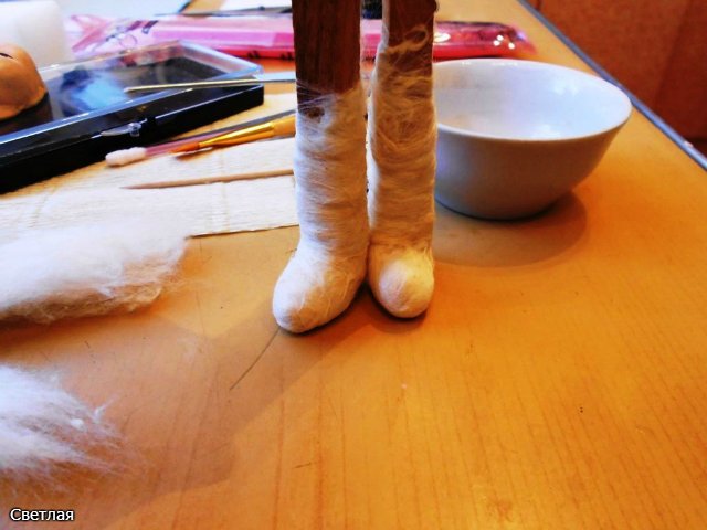 Реставрация антикварной новогодней игрушки из ваты. Снегурочка и Дед Мороз. +БОНУС, папье маше из ваты