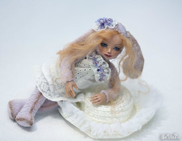 Авторская зайка - куколка тедди долл из серии "Зайчоночки" Севостьяновой Натальи, SeVlaNa (фото 3)