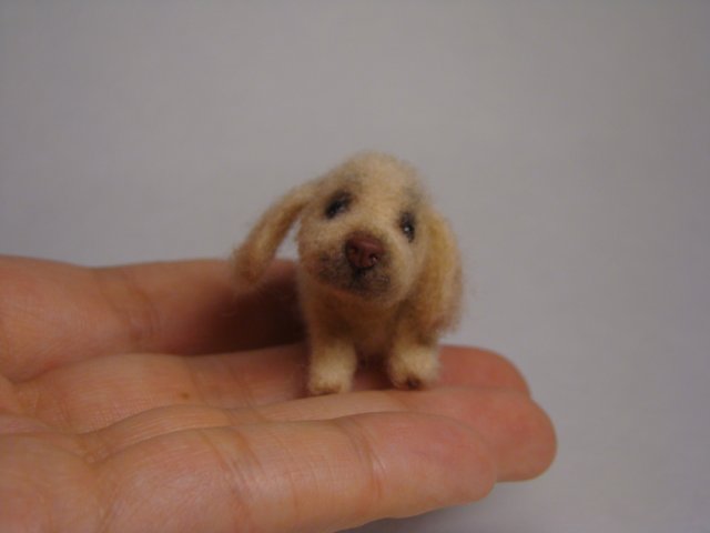 Маленький но верный друг. Авторская игрушка валянием Ольги Чернухо