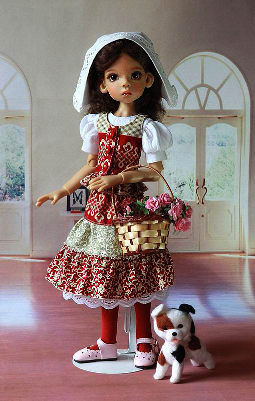 Мона в красном — Куклы Kaye Wiggs (Кайе Виггс): авторские BJD (БЖД)