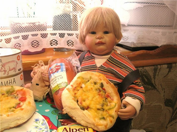 Пончик Эдер. Радость встречи. Коллекционна кукла Susi Eimer (фото 6)