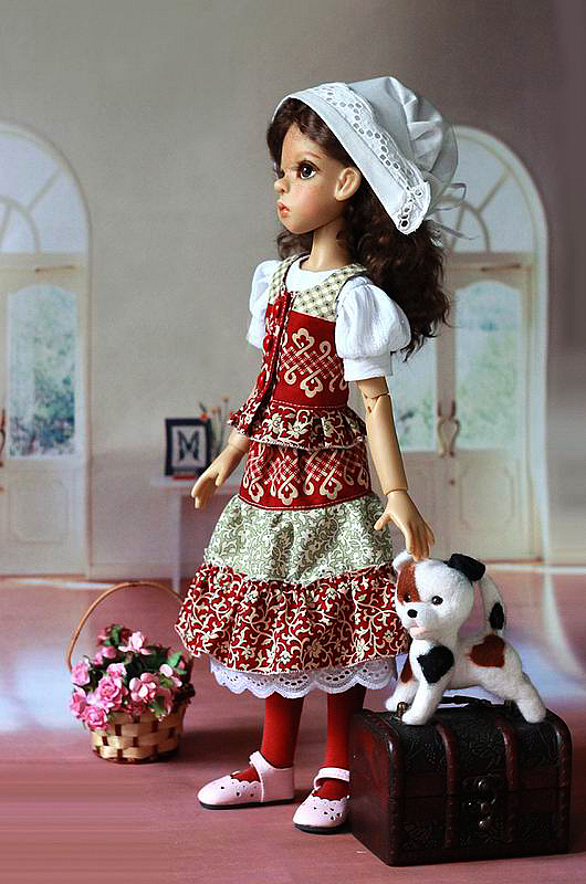 Мона в красном — Куклы Kaye Wiggs (Кайе Виггс): авторские BJD (БЖД) (фото 9)