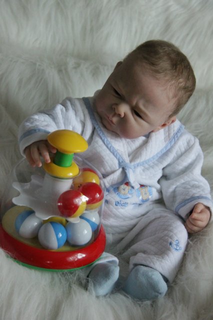 Ноэльчик... очень серьезный малыш... Куколка реборн Вишни Виктории