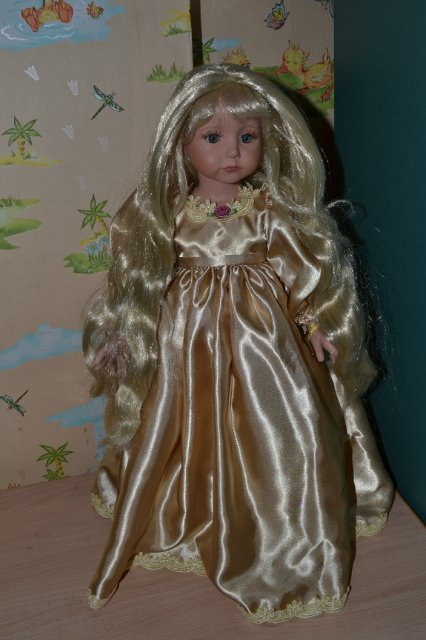 "Посреди золотого поля встанет..." - "золотая" кукла от Линды Рик (фото 7)