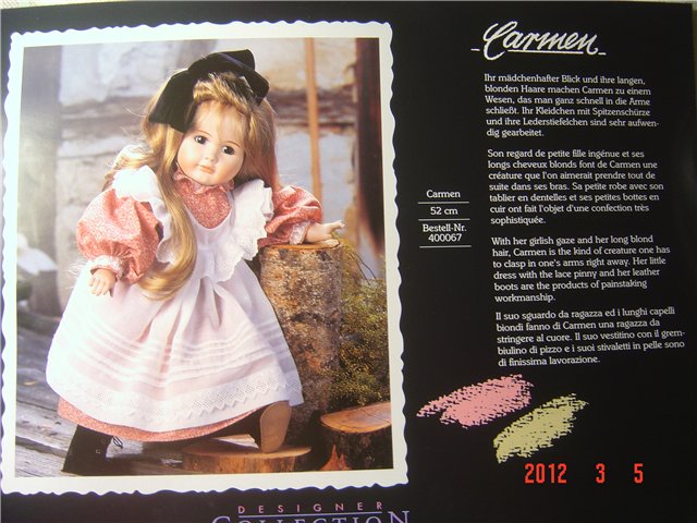 Каталог ZAPF 1993г, ч2 — Коллекционные куклы Zapf Creation (Запф): Designer Collection