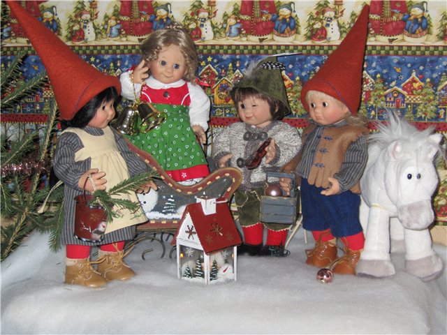 Новый год в семейке вихтелей. Куклы от Rosemarie Muller | Бэйбики Новый год в семейке вихтелей. Куклы от Rosemarie Muller