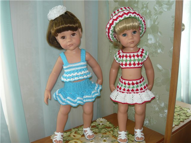 Небольшое пополнение нашего летнего гардеробчика. Одежда для кукол Gotz своими руками (фото 3)