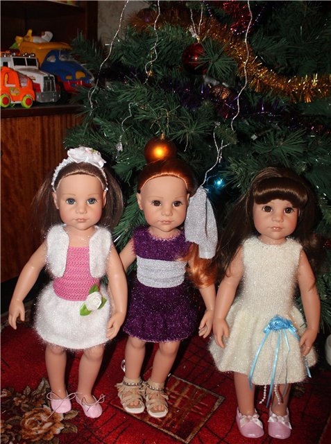 Платье к новому году — Одежда и обувь для кукол своими руками: фото (фото 6)