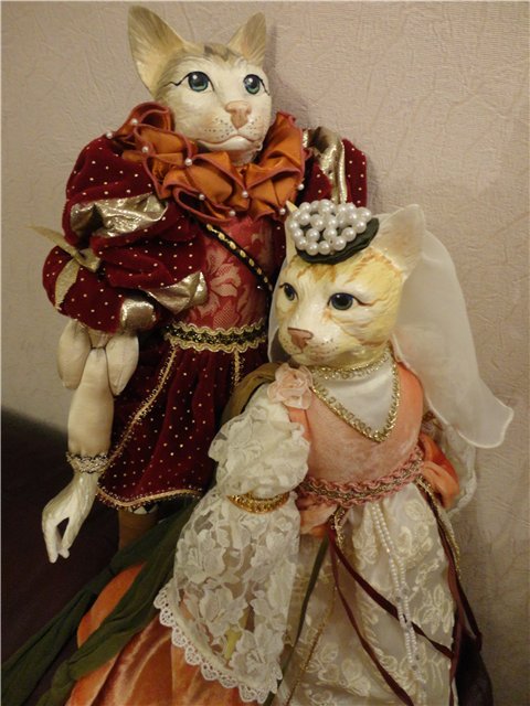 Повесть о Ромео и Джульетте. Куклы-коты коты из фарфора - Katerines collection