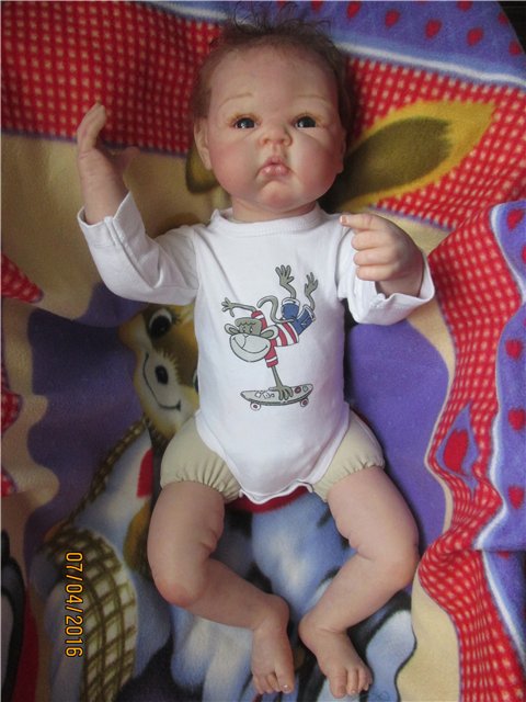 Милая щекастик реборн Пэрис (фото 7)