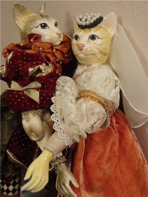 Повесть о Ромео и Джульетте. Куклы-коты коты из фарфора - Katerines collection