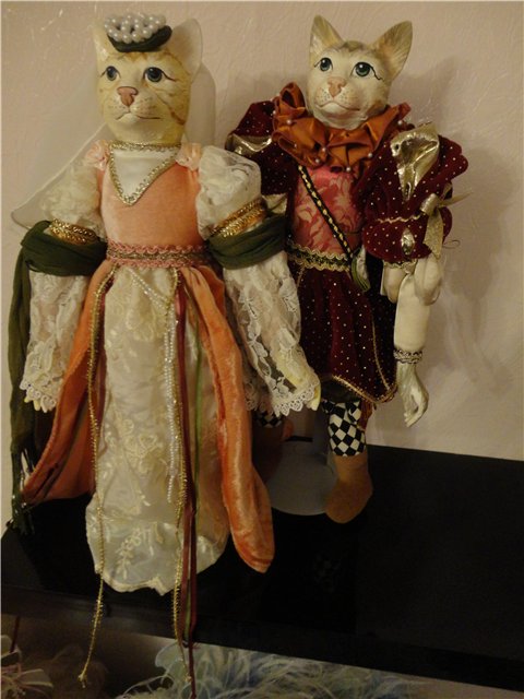 Повесть о Ромео и Джульетте. Куклы-коты коты из фарфора - Katerines collection