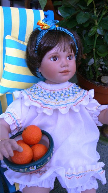 Из коллекции маленьких очаровашек Анны Tиммерман - фарфоровая кукла Orange Blossom (фото 3)