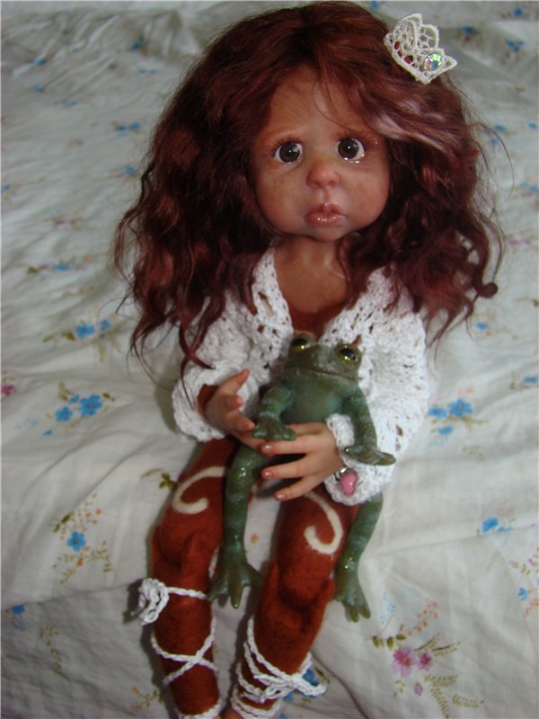 Принцесса и лягушка. Авторская кукла Кондрашовой Ирины. Продолжение (фото 8)