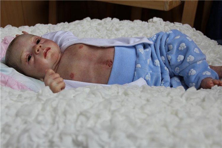 Нечаянная радость... Малыш реборн Ромео, прототип, скульптор Натали Блик, художник Алла Кокс (фото 3)