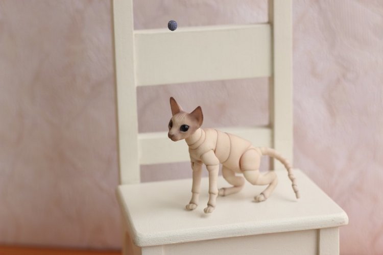 Кот играет с мячиком — Разные куклы BJD (БЖД): редкие бренды