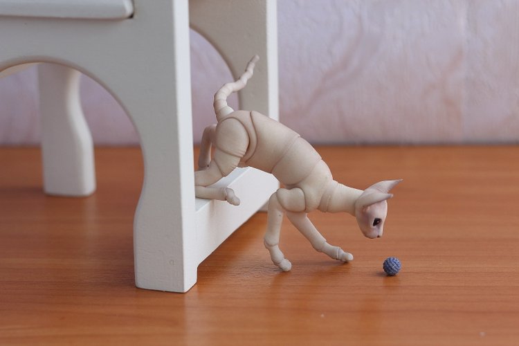 Кот играет с мячиком — Разные куклы BJD (БЖД): редкие бренды