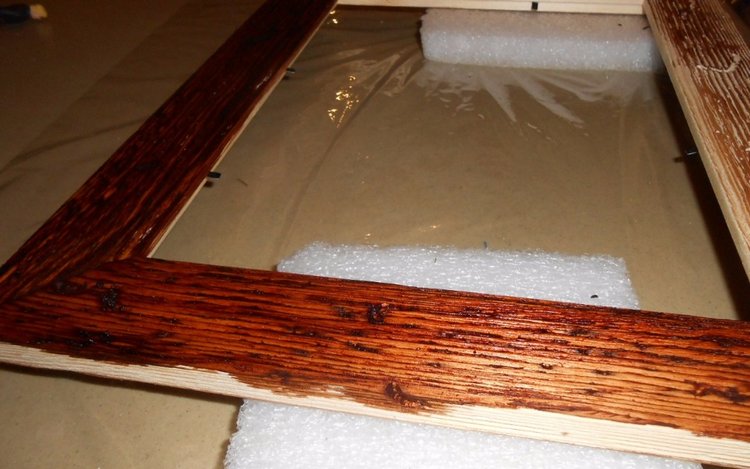 Старим деревянную рамку - мастер класс