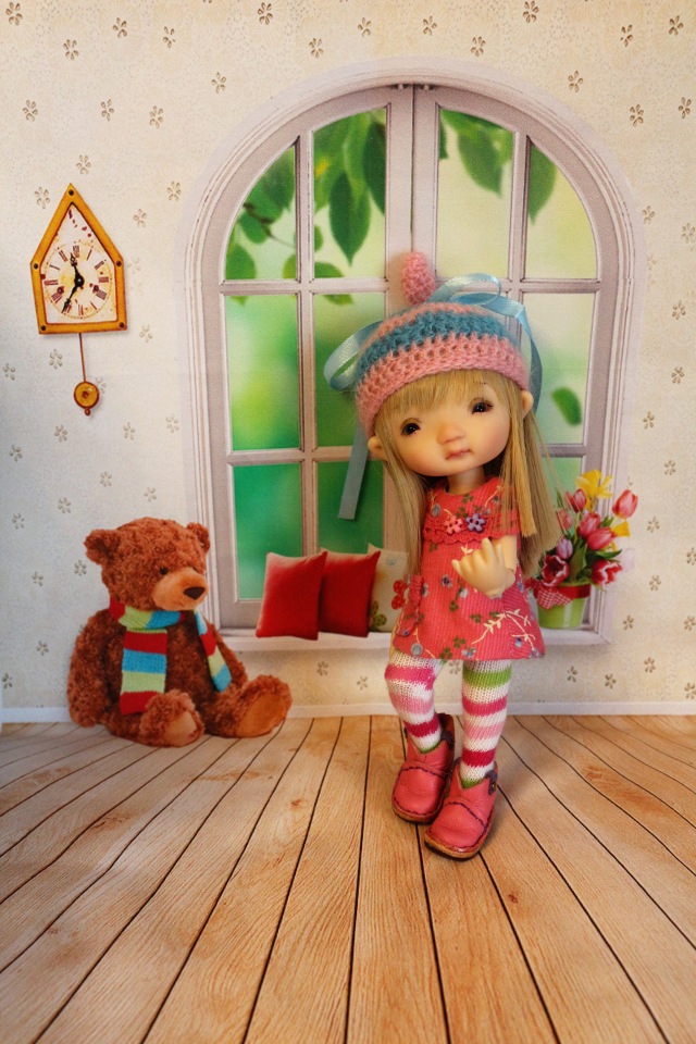 Долгожданная Дрюшечка или первый опыт фотографирования с фоном (фото 4)